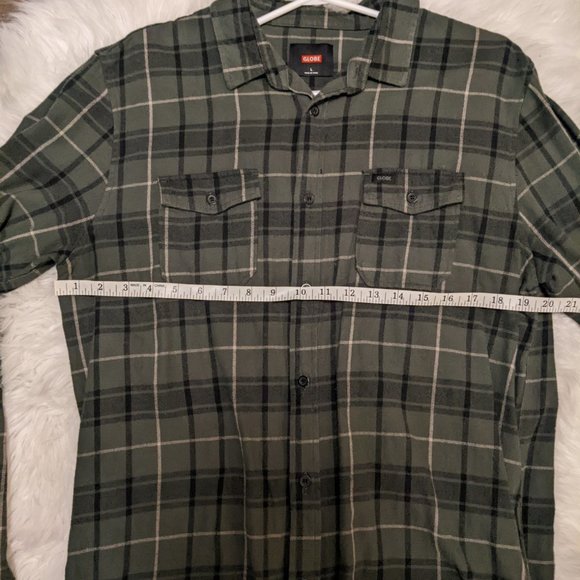 Globe - Mens Large - Green Plaid Button up Shirt - Picture 4 of 4